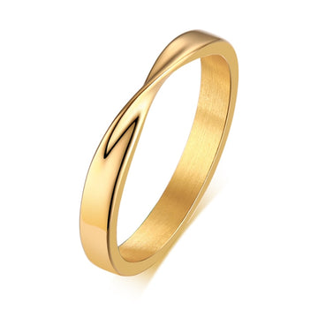 6mm Thick Chunky Chain Ring Cuban Curb Link Gold Filled Stainless Steel Stylish Ring for Women Girls daiiibabyyy